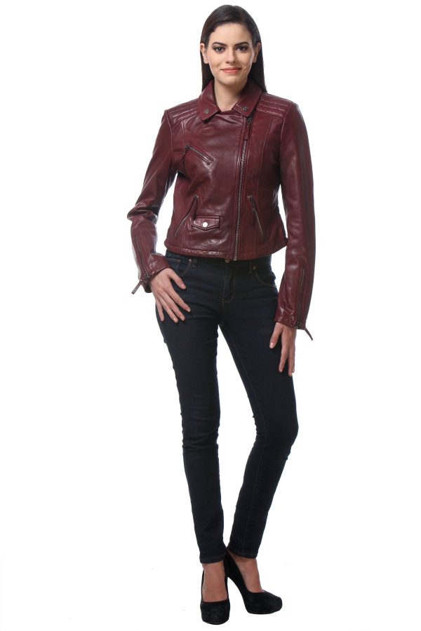 Crowngate Leathers Button Down Jackets Womens 0257