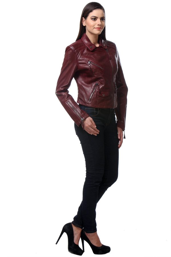 Crowngate Leathers Button Down Jackets Womens 0257