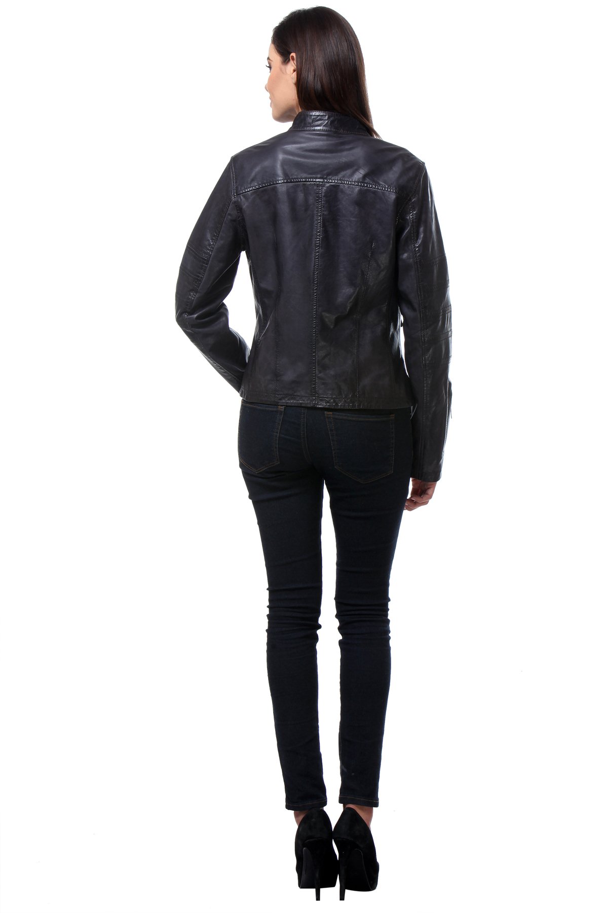 Full Front Zipper (distressed black) - Crowngate Leathers