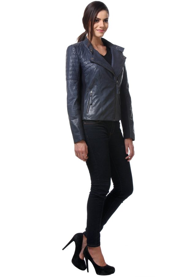 Crowngate Leathers Standing Collar Jacket Womens 0400