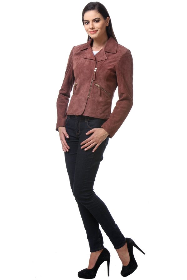 Crowngate Leathers Suede Jacket Womens 0278
