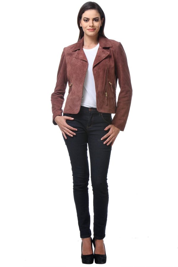 Crowngate Leathers Suede Jacket Womens 0278