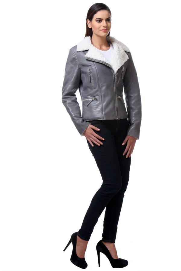 Crowngate Leathers Wool Lined Jacket Womens 0296